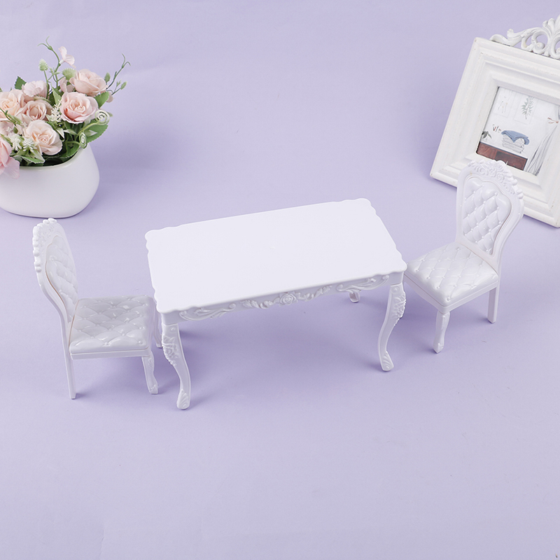 Office Furniture And Desks - NEW Dollhouse 1:6 เฟอร์นิเจอร์ห้องครัว โต๊ะรับประทานอาหาร เก้าอี้