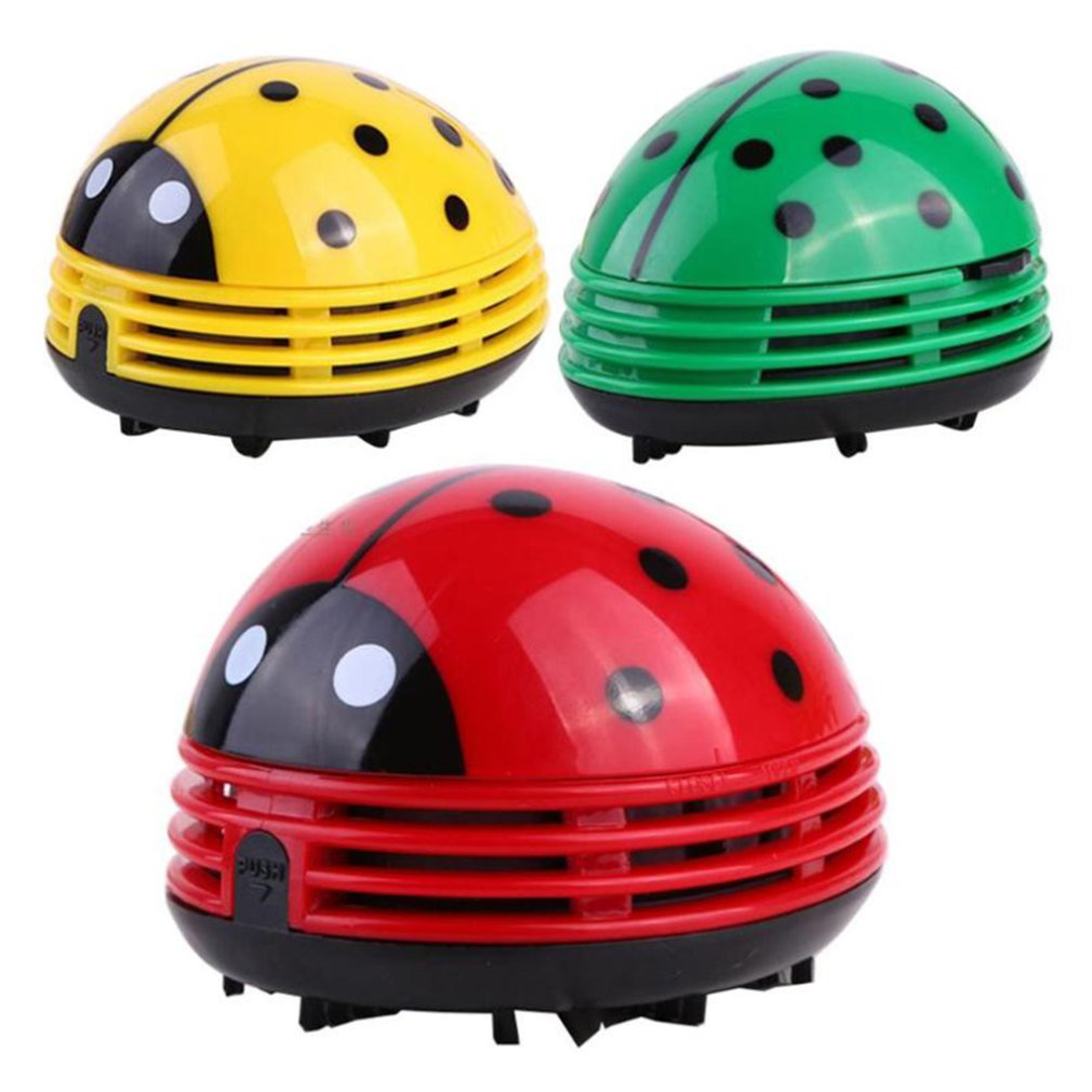 Office Furniture And Design - น่ารัก Ladybug เดสก์ท็อปเครื่องดูดฝุ่นฝุ่นสําหรับ Home Office ตารางแปรงทําความสะอาดขนาดเล็กทําความสะอาดคีย์บอร์ด