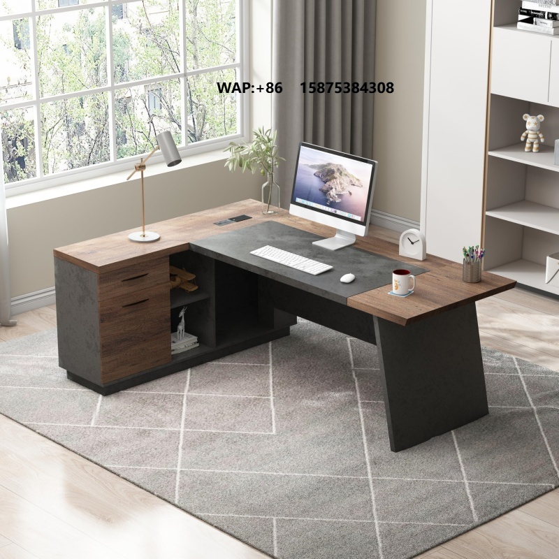 Office Furniture Usa - ชุดโต๊ะคอมพิวเตอร์สไตล์โมเดิร์นพร้อมลิ้นชักและชั้นเก็บของสำหรับสำนักงานที่บ้านจากคลังสินค้าในสหรัฐอเมริกา