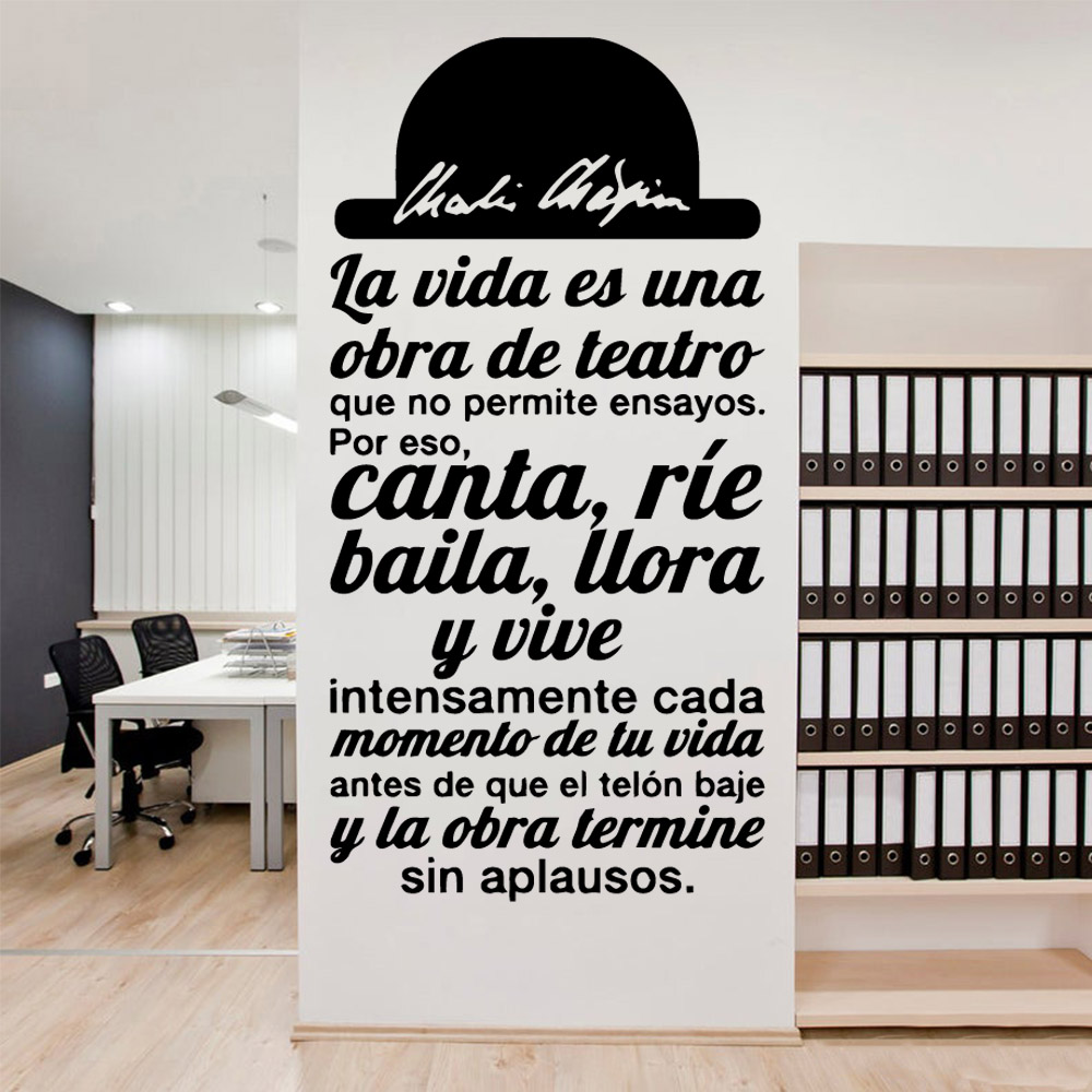 Office Furniture Usa - สติกเกอร์ติดผนังกันน้ำลายข้อความสร้างแรงบันดาลใจจากสเปนการตกแต่งบ้าน1ชิ้นสำหรับวอลเปเปอร์สำนักงาน