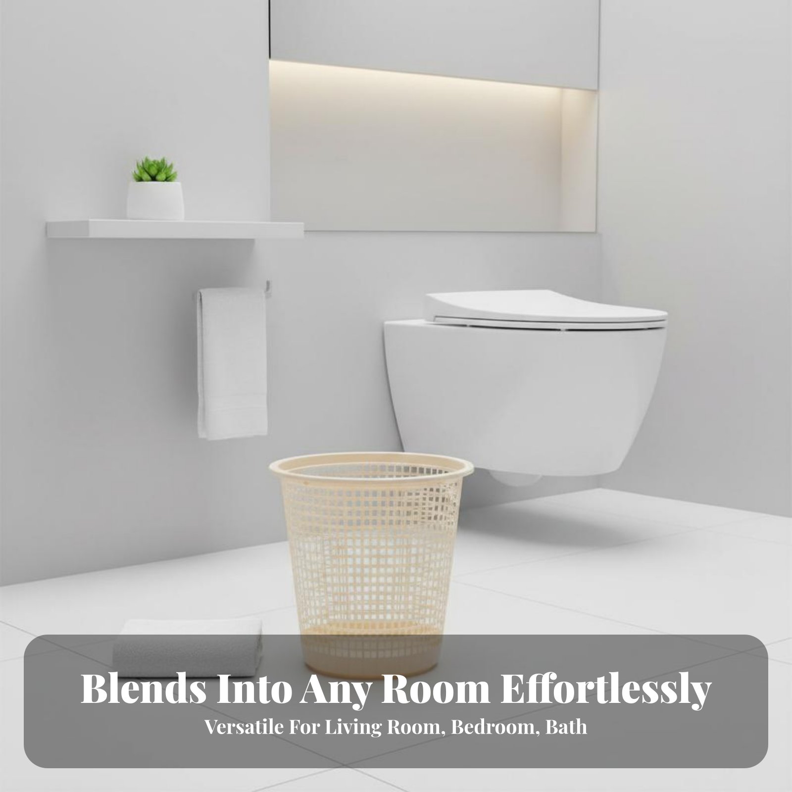 ถังขยะแบบมีช่องระบายอากาศ ฝาเป - Paper Basket Mesh บทวิจารณ์และราคา