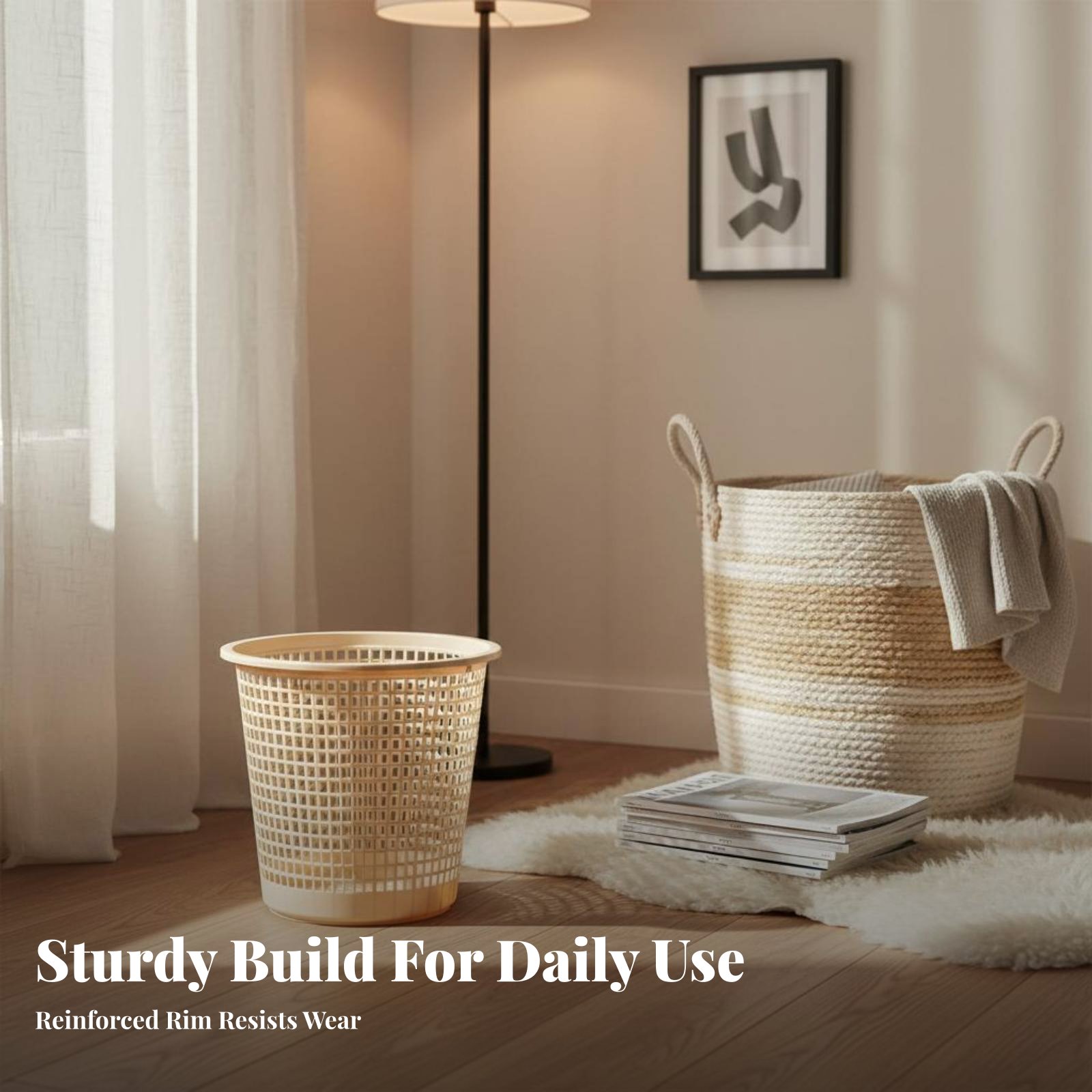 ถังขยะแบบมีช่องระบายอากาศ ฝาเป - Paper Basket Mesh บทวิจารณ์และราคา