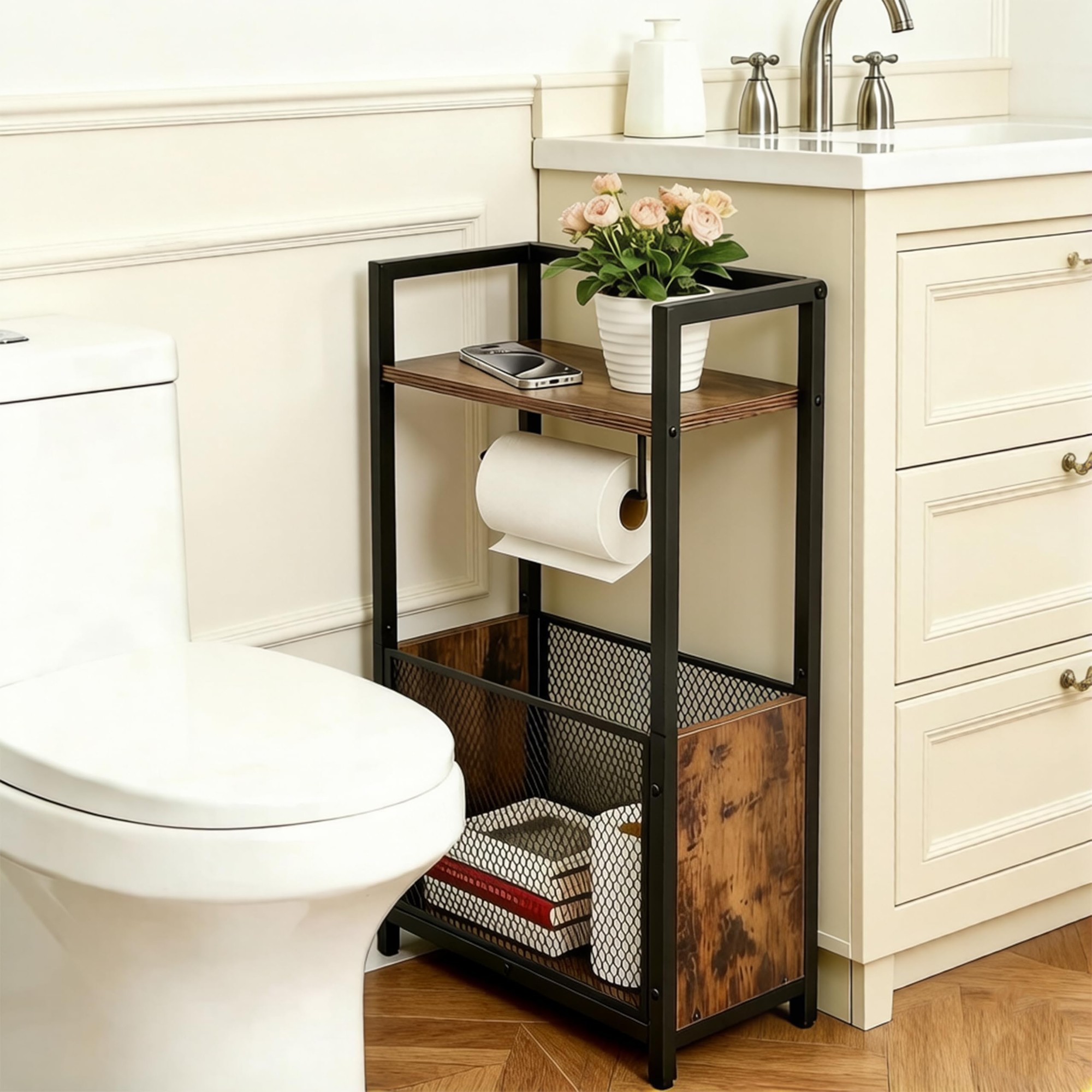 ชั้นวางกระดาษชำระแบบตั้งพื้นพร - Paper Basket Mesh บทวิจารณ์และราคา