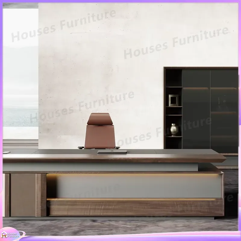 โต๊ะทำงานผู้บริหารหรูหรา ไม้เน - Office Furniture And Desks บทวิจารณ์และราคา