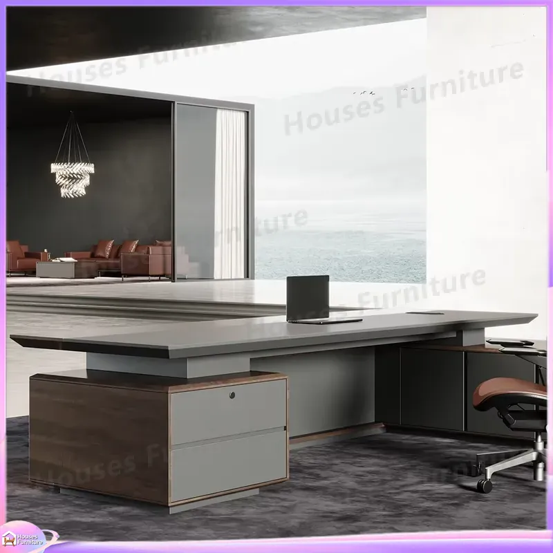 โต๊ะทำงานผู้บริหารหรูหรา ไม้เน - Office Furniture And Desks บทวิจารณ์และราคา